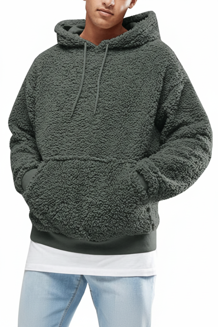 Herre Hoodie - Pullover Med Kængurulomme