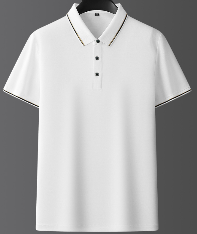 Herre Kortærmet Poloshirt - Med Knaplukning