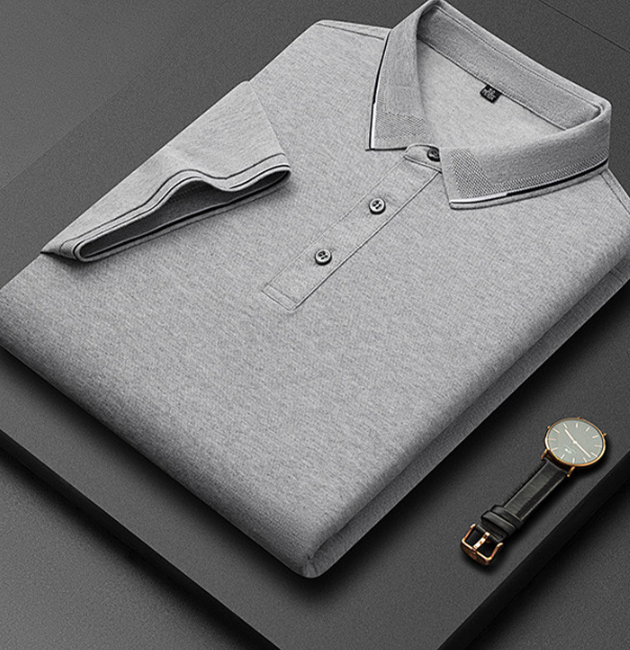 Herre Kortærmet Poloshirt - Med Knaplukning