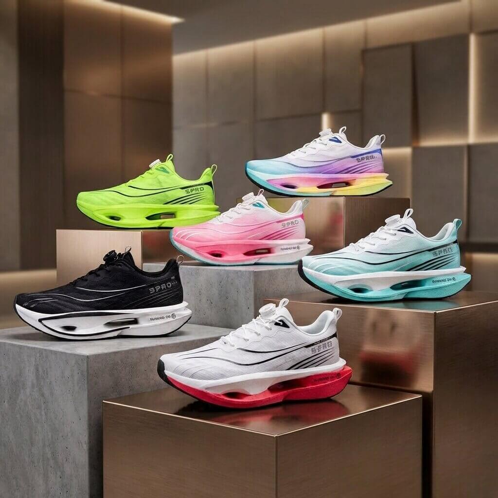 Herre Løbesneakers - Snøresko Med Kraftig Mellemsål