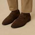 Herre Penny Loafers – Slip-On i Ruskindsfinish med Flad Sål