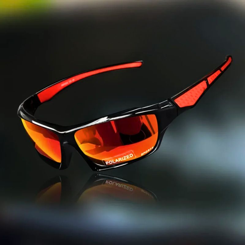 Herre Polariserede Sportssolbriller - Wrap-Around Med Spejlglas
