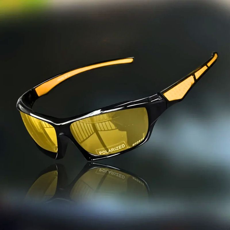 Herre Polariserede Sportssolbriller - Wrap-Around Med Spejlglas