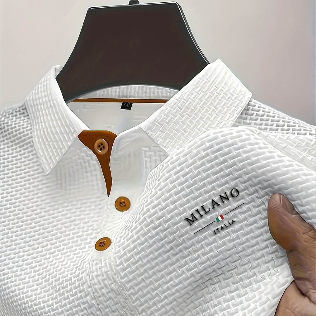 Herre Poloshirt - Kontrastdetaljer Ved Knaplukningen