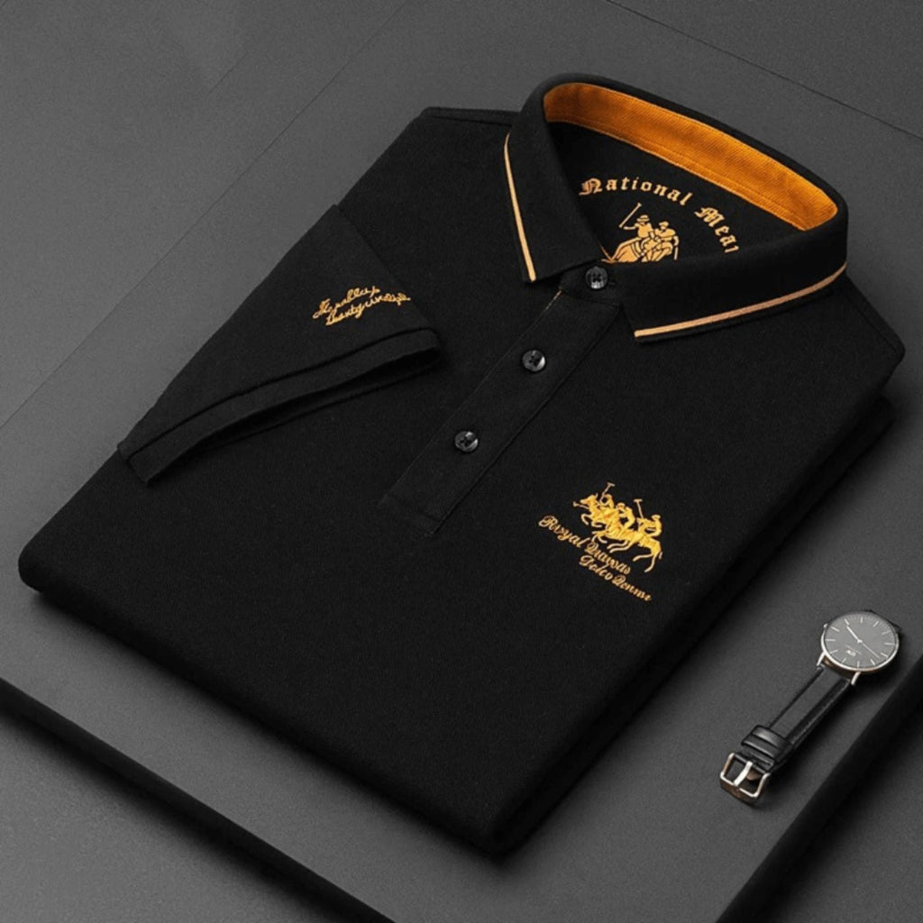 Herre Poloshirt - Korte Ærmer Med Broderet Brystmotiv