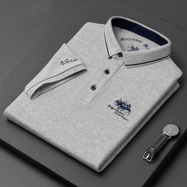 Herre Poloshirt - Korte Ærmer Med Broderet Brystmotiv