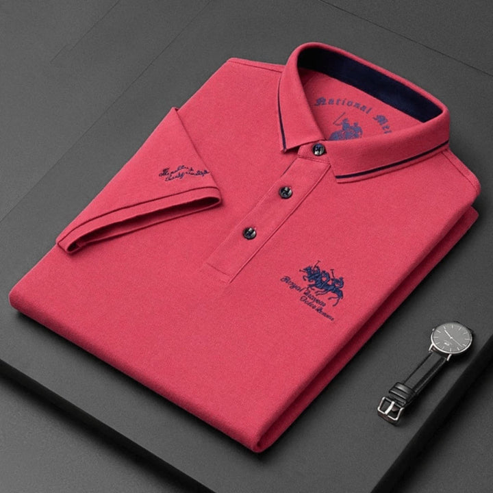 Herre Poloshirt - Korte Ærmer Med Broderet Brystmotiv