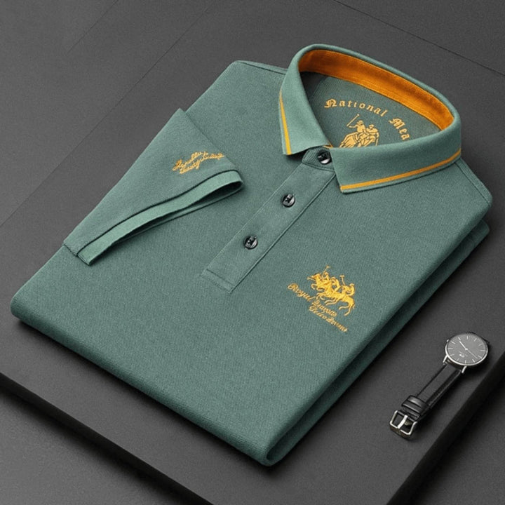Herre Poloshirt - Korte Ærmer Med Broderet Brystmotiv