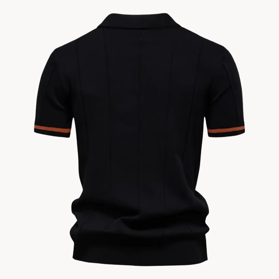 Herre Poloshirt - Kvart Lynlås Og Korte Ærmer