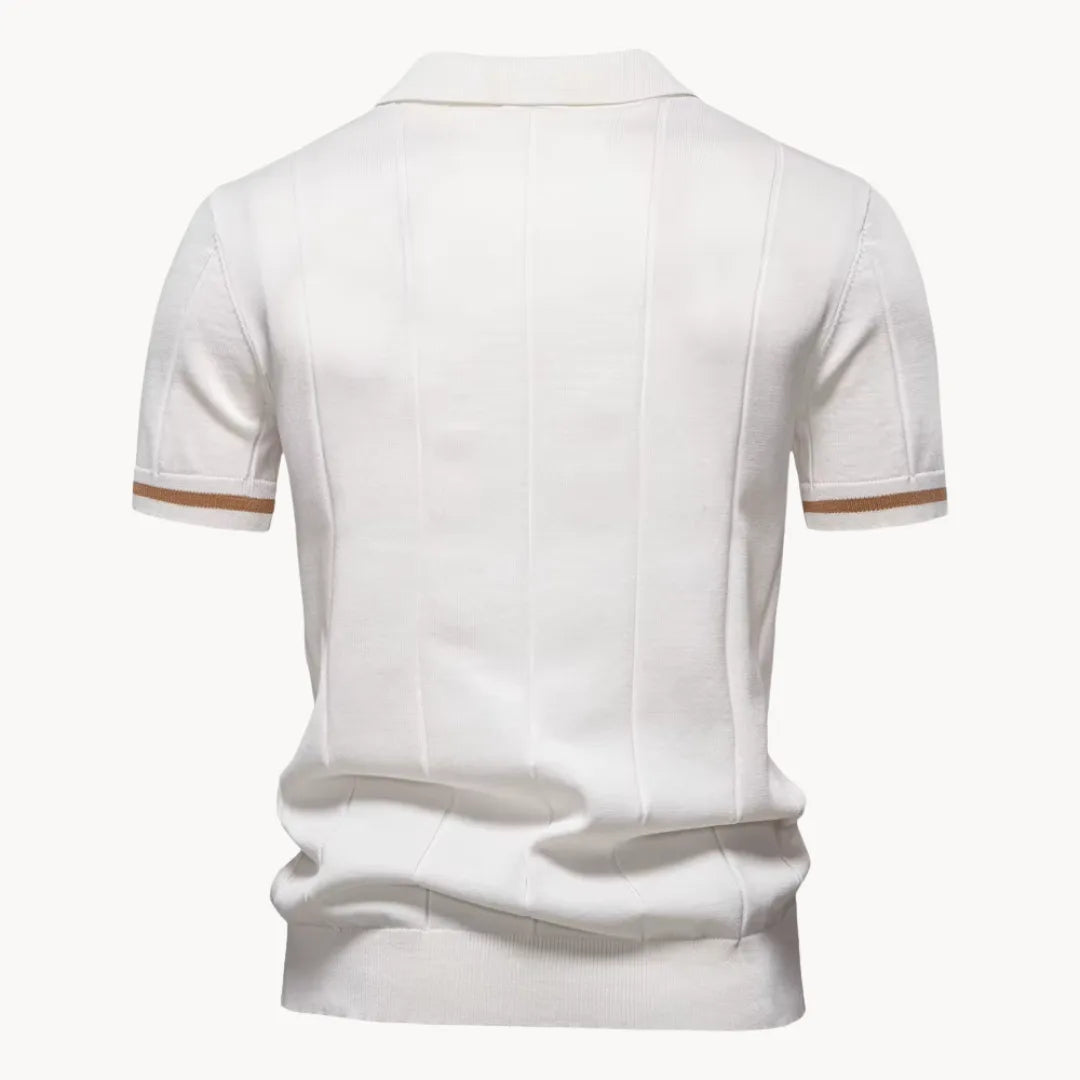 Herre Poloshirt - Kvart Lynlås Og Korte Ærmer