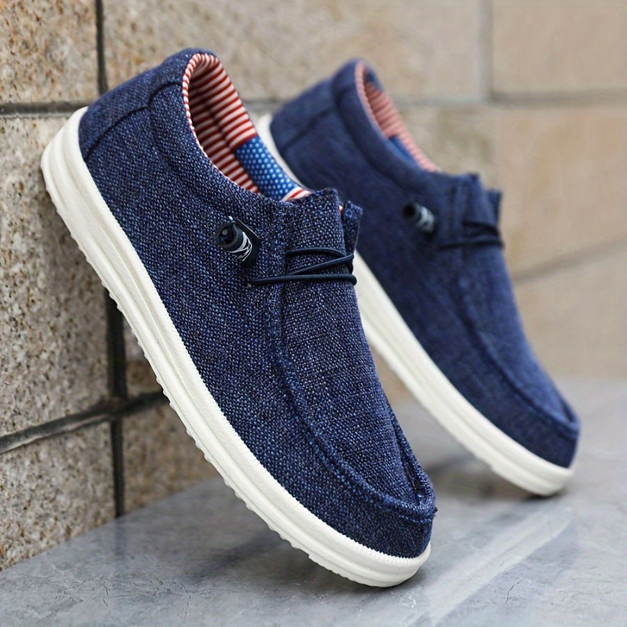 Herre Slip-On Sko - Lav Model Med Elastiske Snørebånd