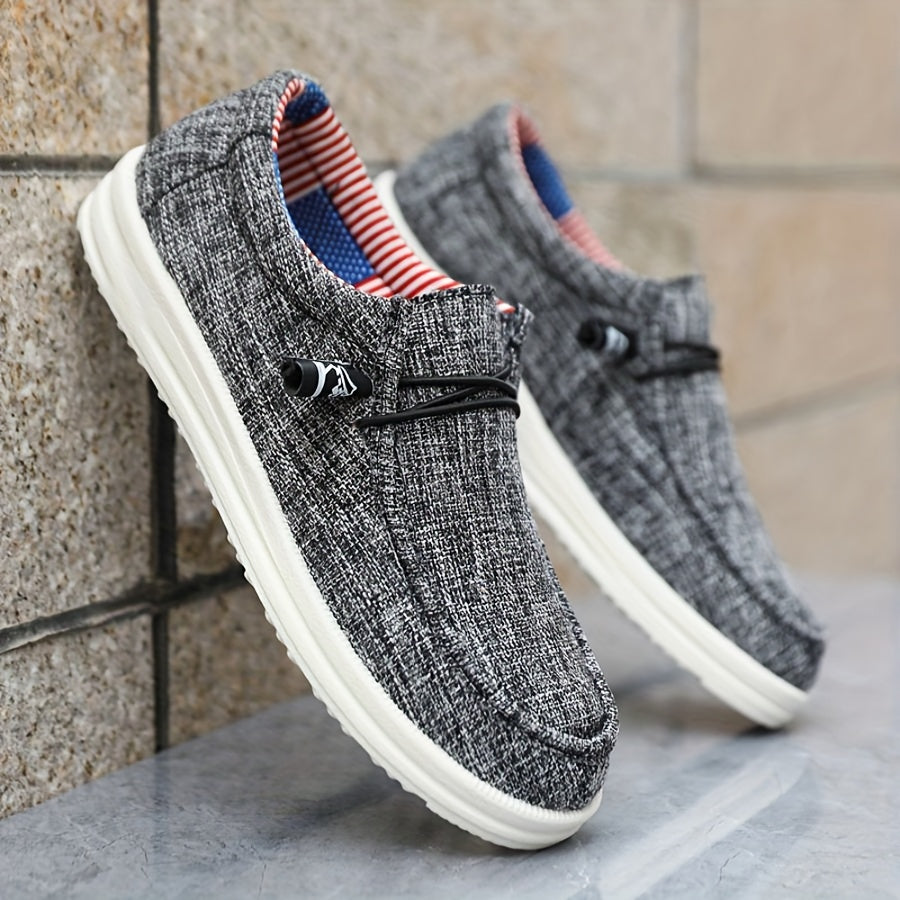 Herre Slip-On Sko - Lav Model Med Elastiske Snørebånd