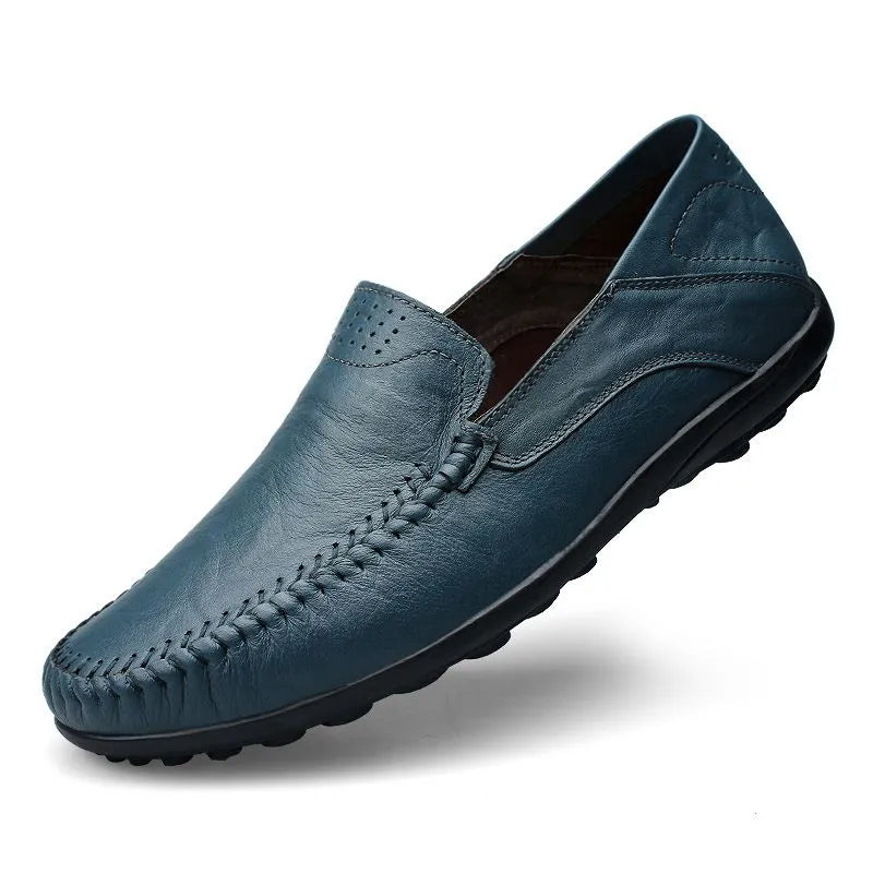 Herre Slip-On Sko - Mokkasinsko Med Synlige Sømme