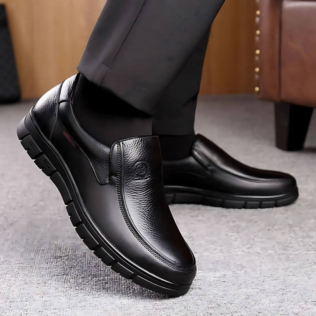 Herre Slip On Loafers - Apron Toe Med Profilsål