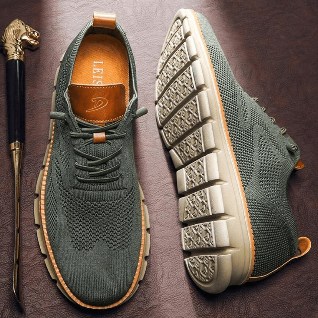 Herre Sneakers - Lave Sneakers Med Snørebånd Og Segmenteret Sål