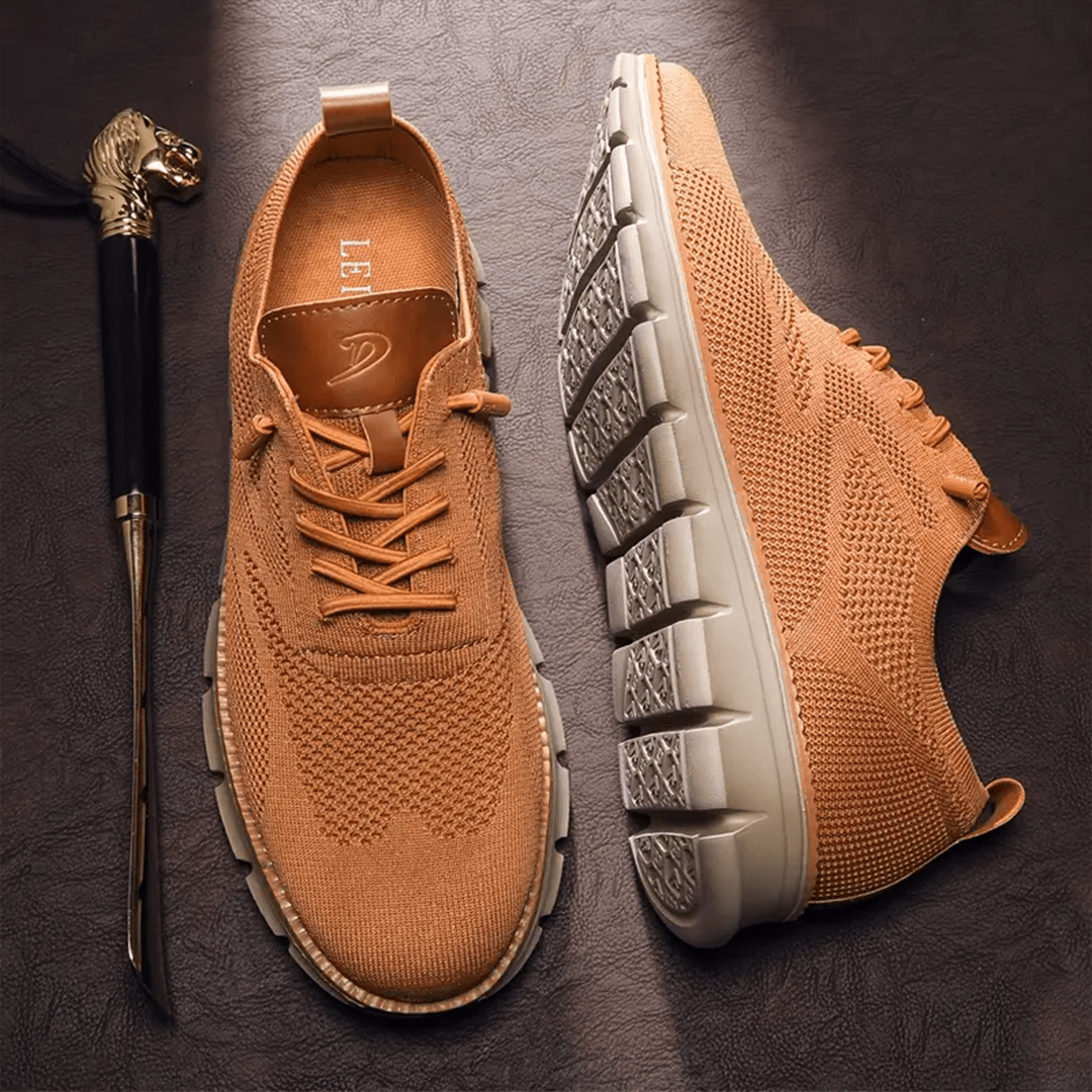 Herre Sneakers - Lave Sneakers Med Snørebånd Og Segmenteret Sål
