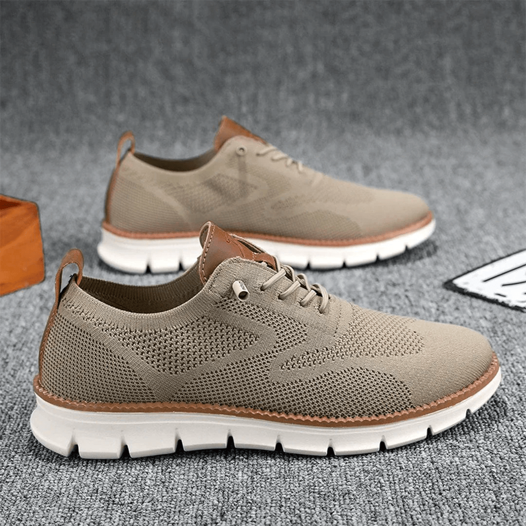 Herre Sneakers - Lave Sneakers Med Snørebånd Og Segmenteret Sål