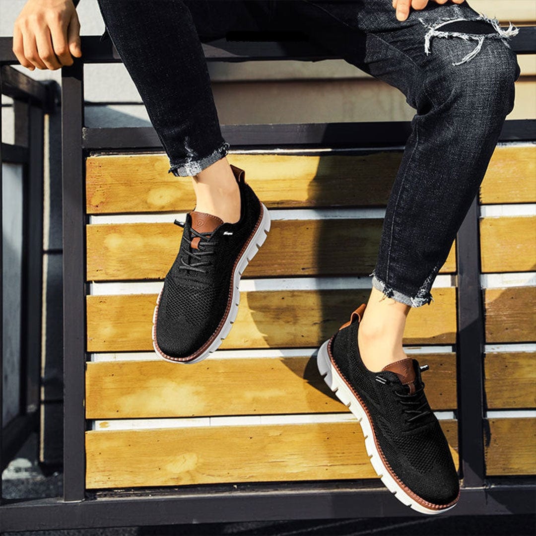 Herre Sneakers - Lave Sneakers Med Snørebånd Og Segmenteret Sål