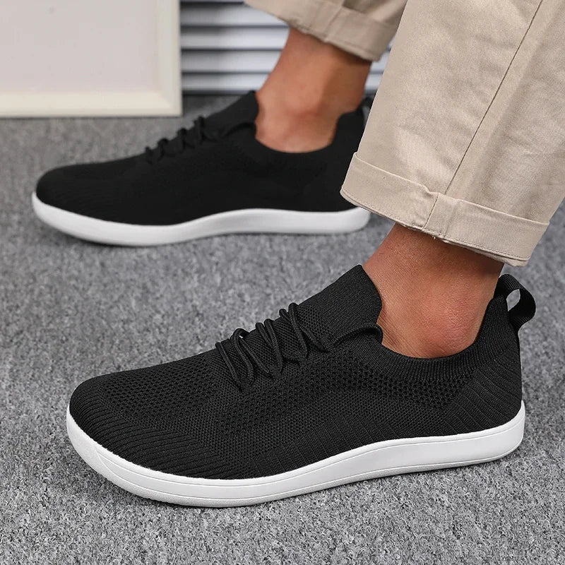 Herre Sneakers Med Bred Tåboks - Lave Sneakers Med Snørebånd