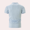 Herre Tekstureret Polo Shirt - Slim Fit Korte Ærmer Knapkrave