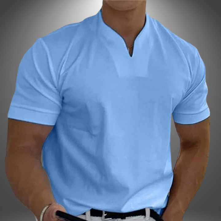Herre V-Hals T-Shirt - Kort Ærme