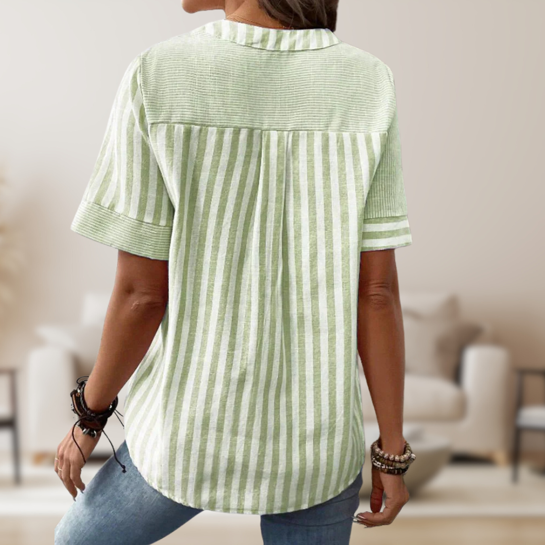 Vilde | Elegant Stripete Bluse 3