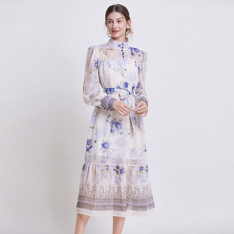 ZEHLIA – ELEGANT BLOMSTRET CHIFFONKJOLE 4