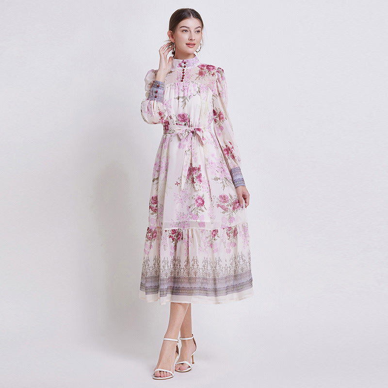 ZEHLIA – ELEGANT BLOMSTRET CHIFFONKJOLE 5