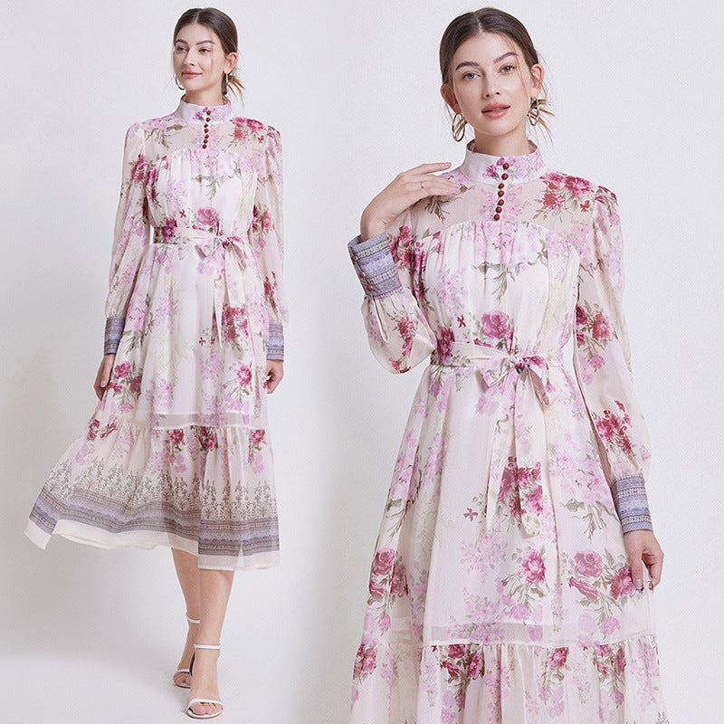 ZEHLIA – ELEGANT BLOMSTRET CHIFFONKJOLE 6
