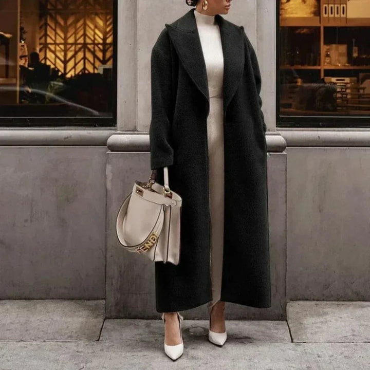 Dame Lang Vinterfrakke - Oversized Silhuet