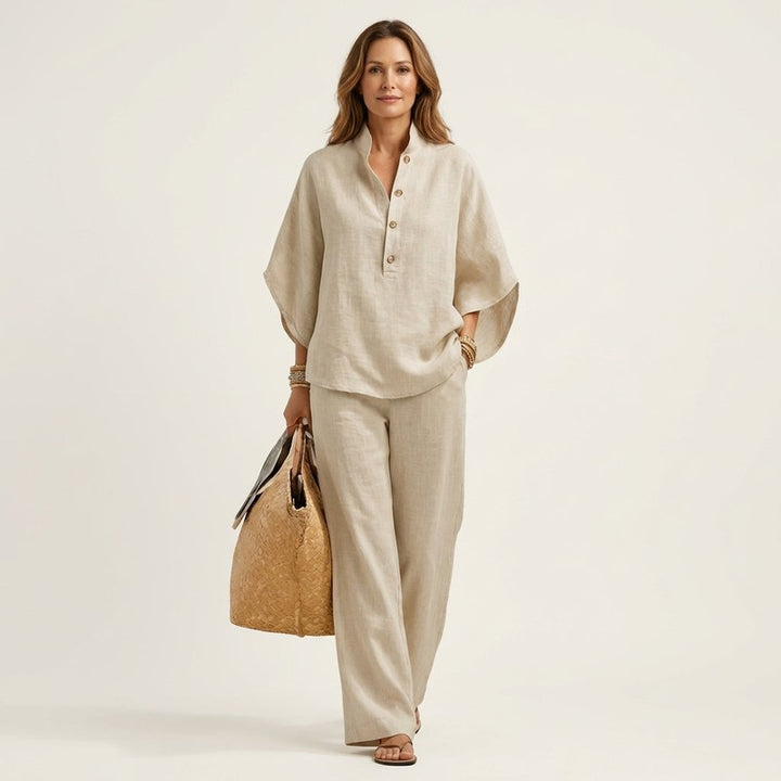 Dame Sæt - Cropped Top og Wide Leg Bukser