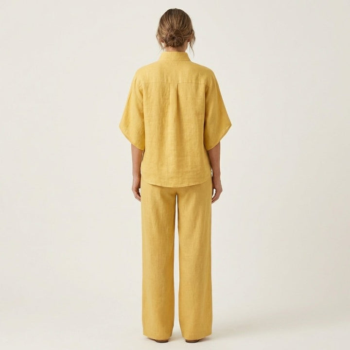 Dame Sæt - Cropped Top og Wide Leg Bukser
