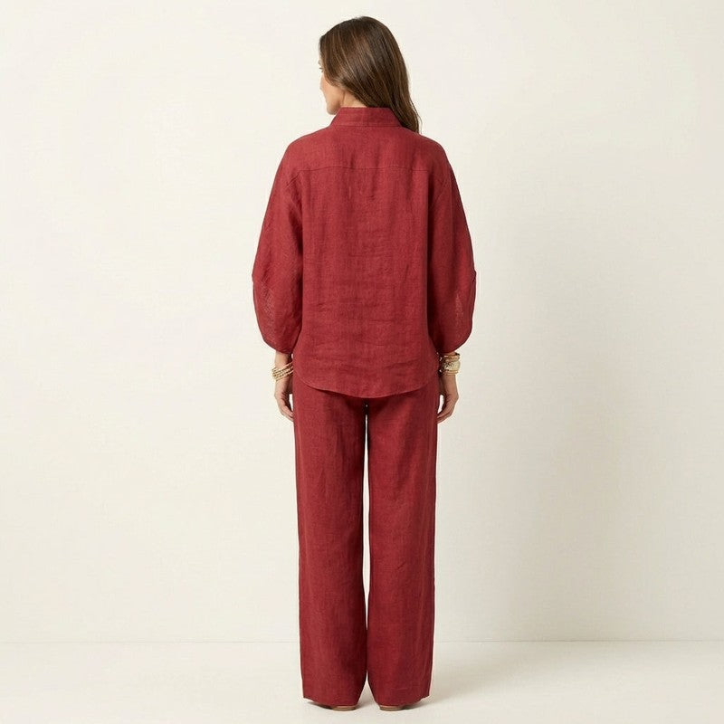 Dame Sæt - Cropped Top og Wide Leg Bukser