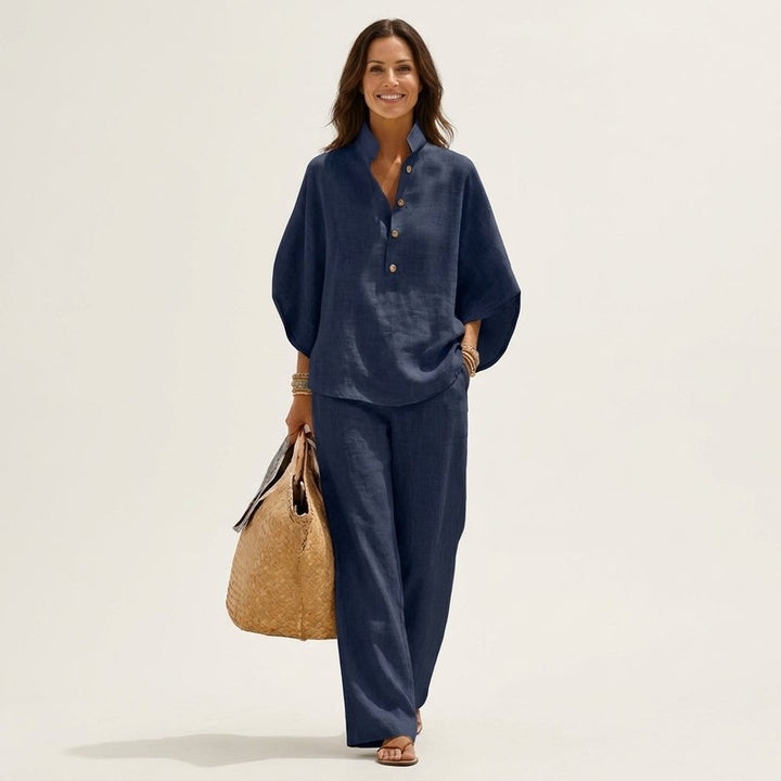 Dame Sæt - Cropped Top og Wide Leg Bukser