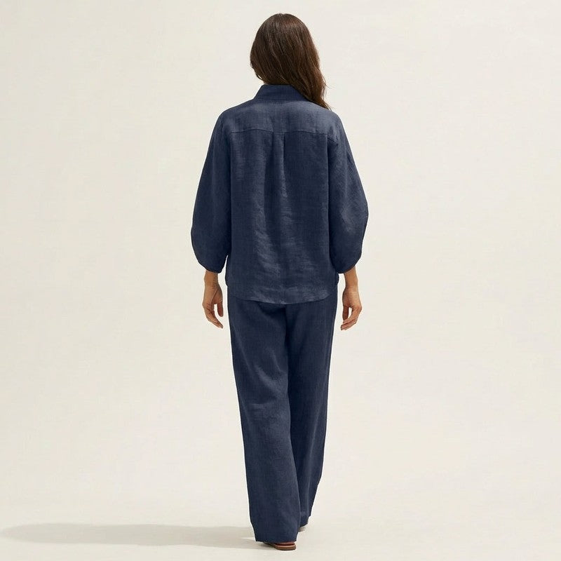 Dame Sæt - Cropped Top og Wide Leg Bukser