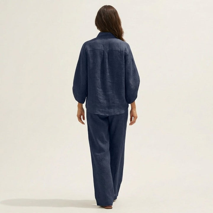 Dame Sæt - Cropped Top og Wide Leg Bukser
