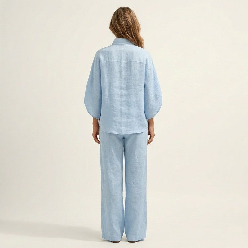 Dame Sæt - Cropped Top og Wide Leg Bukser