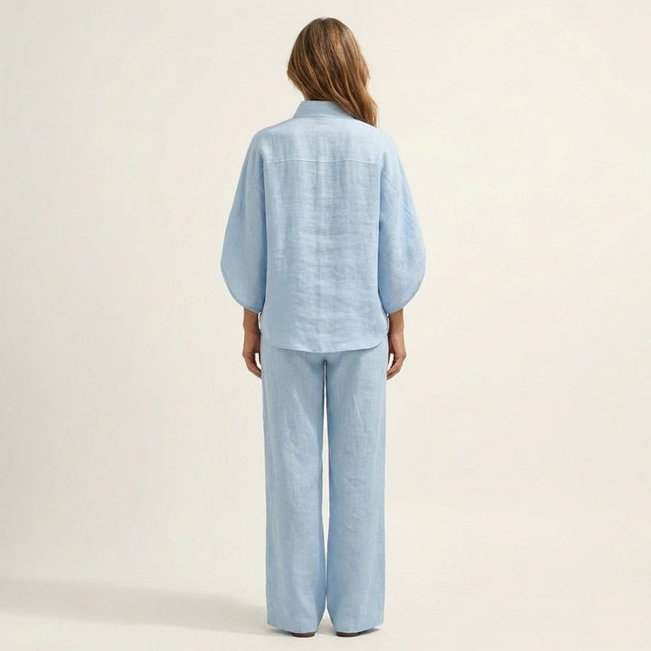 Dame Sæt - Cropped Top og Wide Leg Bukser