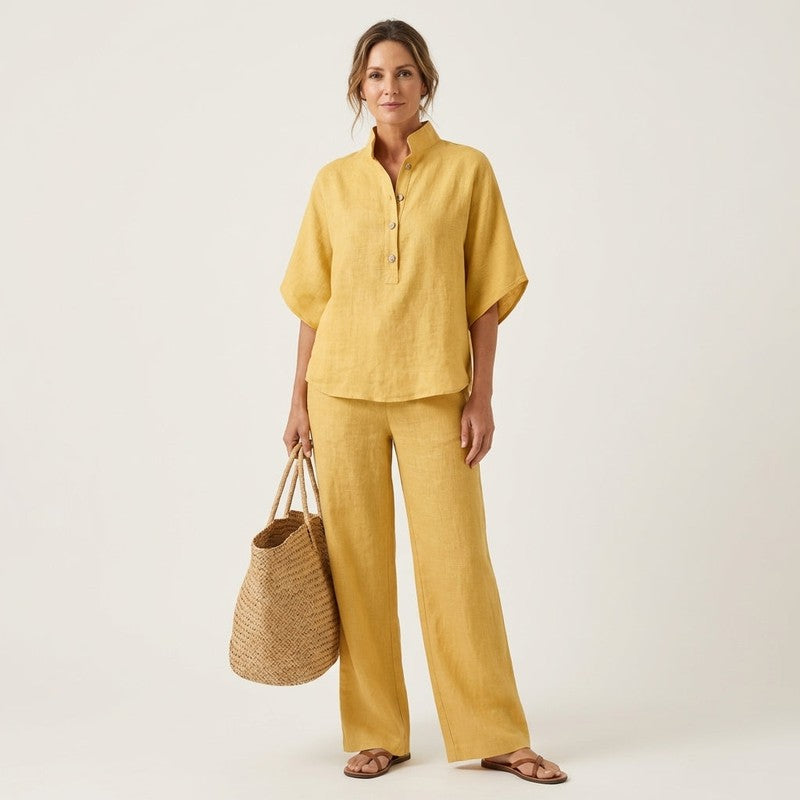 Dame Sæt - Cropped Top og Wide Leg Bukser