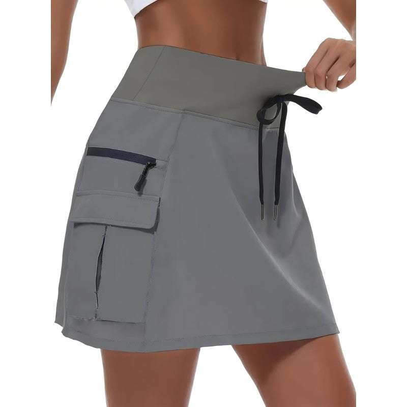 Dame Shorts med Skjulende Skørt - High Waist