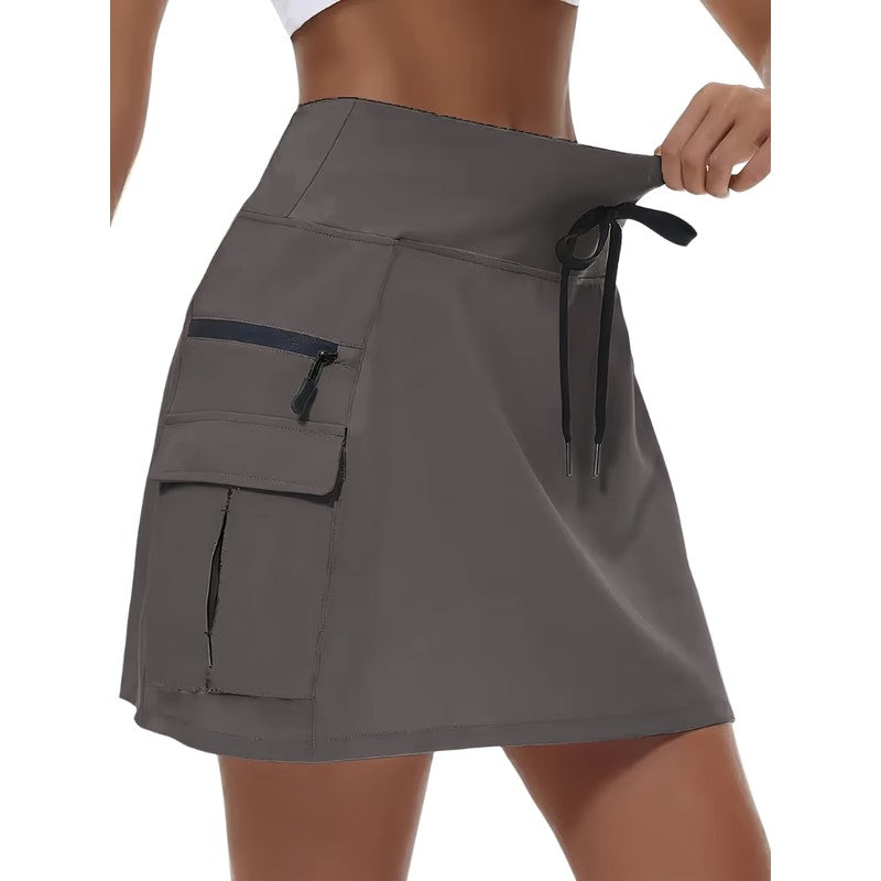 Dame Shorts med Skjulende Skørt - High Waist