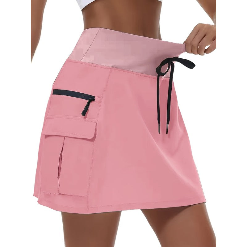 Dame Shorts med Skjulende Skørt - High Waist