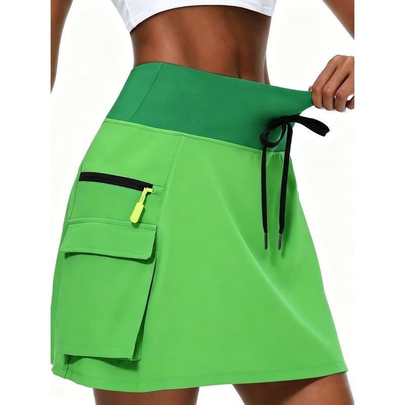 Dame Shorts med Skjulende Skørt - High Waist