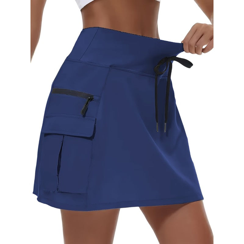 Dame Shorts med Skjulende Skørt - High Waist