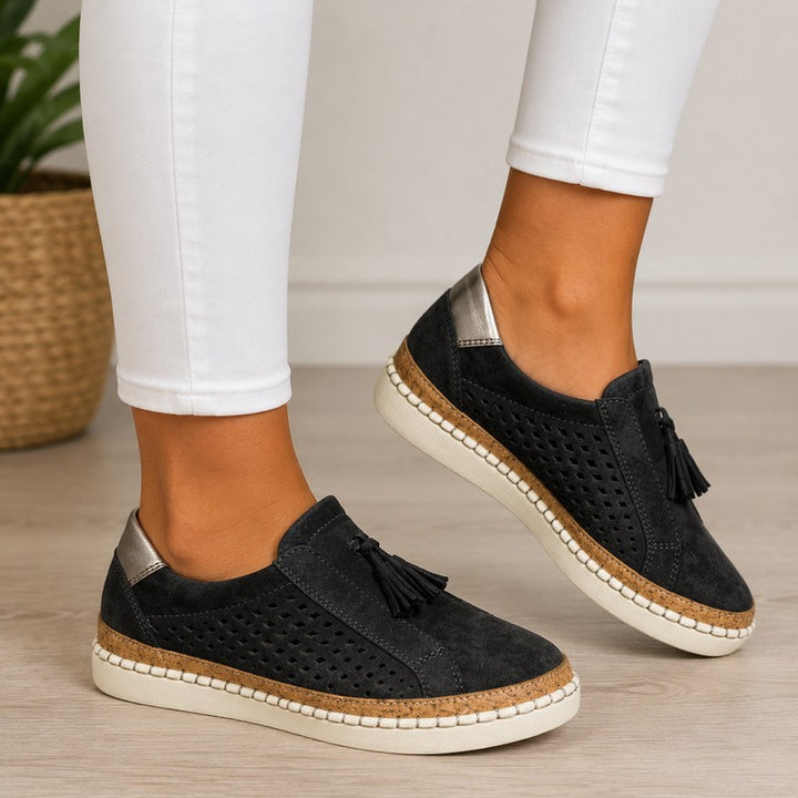 Dame Slip-on Loafers - Perforeret med Kvast