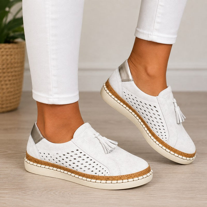 Dame Slip-on Loafers - Perforeret med Kvast