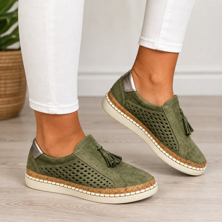 Dame Slip-on Loafers - Perforeret med Kvast