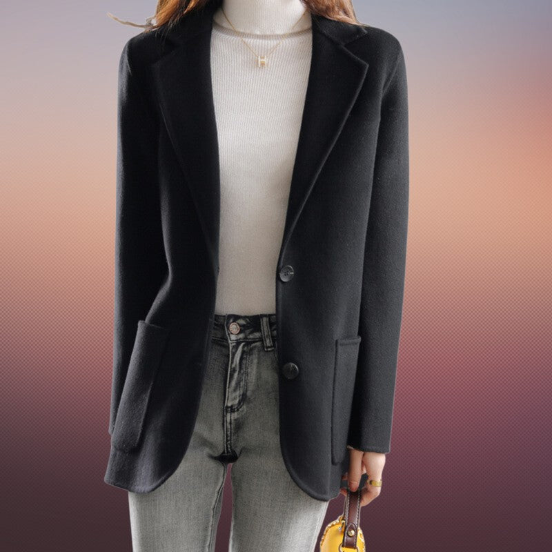 Damejakke med notched lapel - Struktureret fit