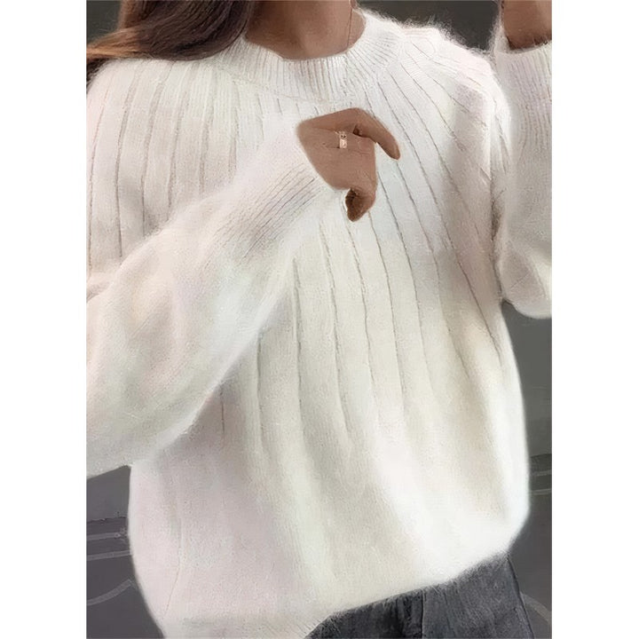 Damepullover med oversize fit - Fluffy strik