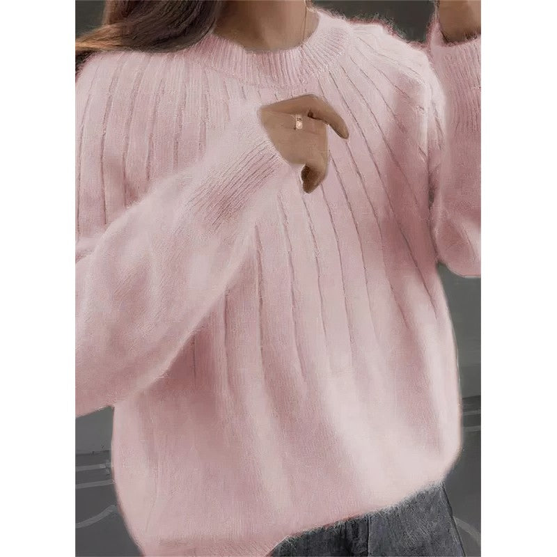 Damepullover med oversize fit - Fluffy strik